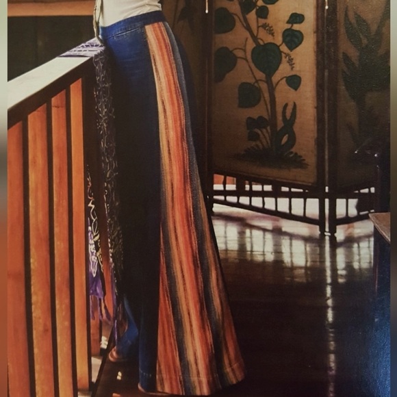 Free People SACRED VALLEY BLANKET PANTS Flare Jeans - Picture 4 of 9